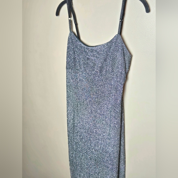 Vintage 90's Jump Glitter Empire Waist Maxi Glam Whimsigoth Slip Dress, 11/12 - Picture 3 of 6